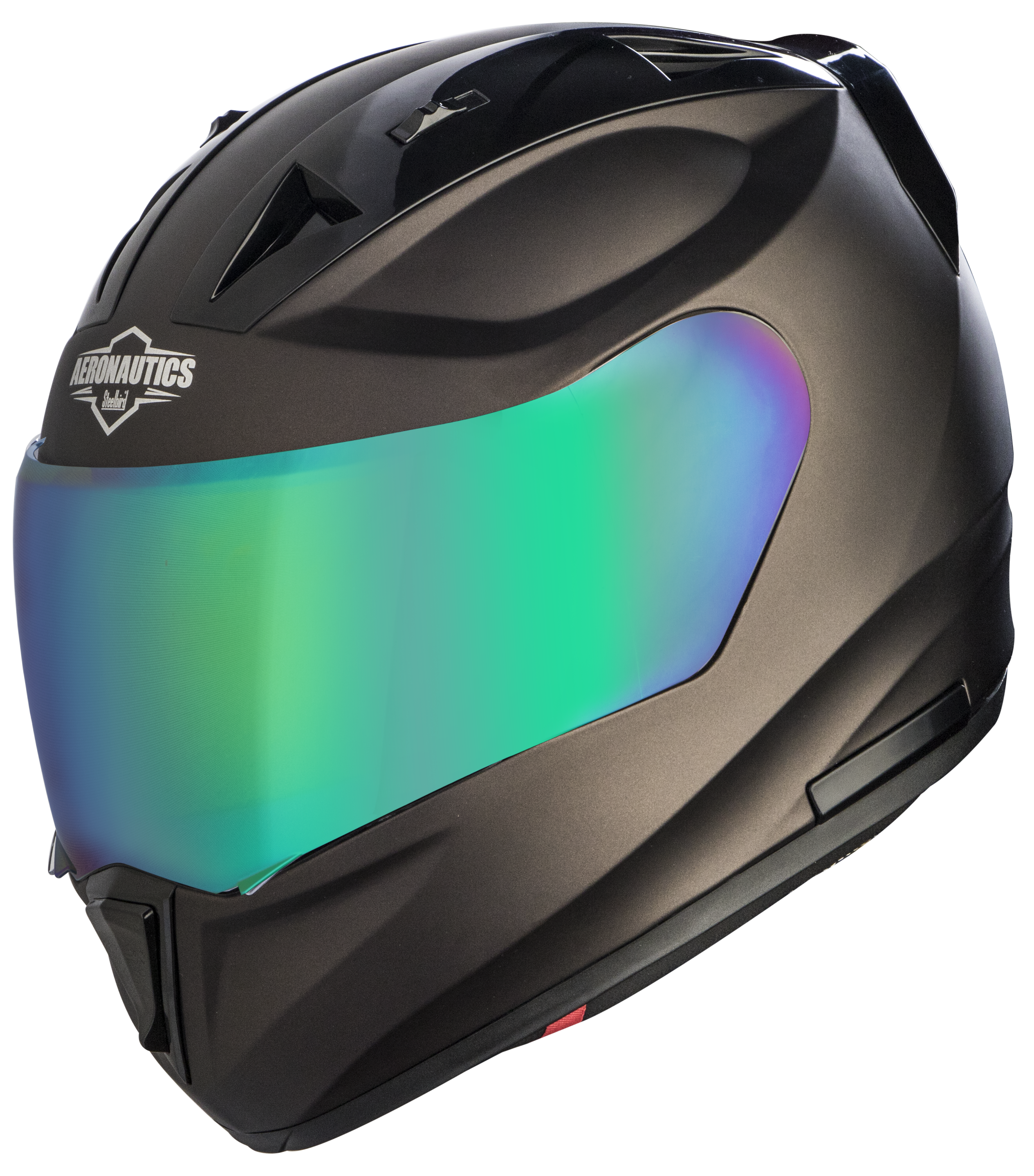 SA-1 Aeronautics Mat Royal Brown ( Fitted With Clear Visor Extra Rainbow Chrome Visor Free)